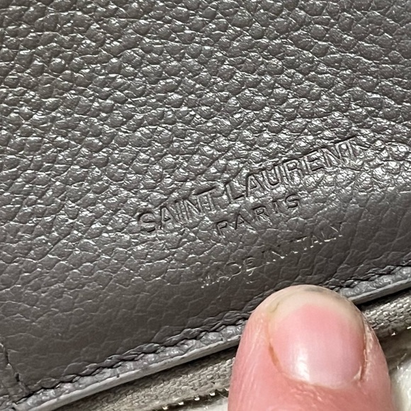 Saint Laurent Gray Wallet Smooth Leather Minimalist Design - Picture 9 of 13